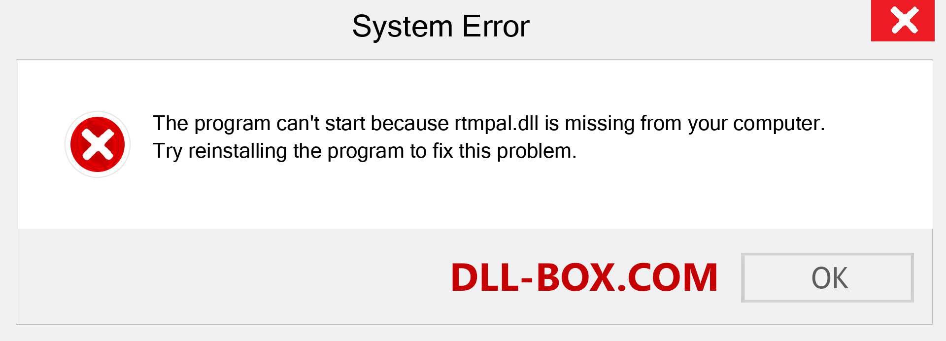 rtmpal.dll file is missing?. Download for Windows 7, 8, 10 - Fix  rtmpal dll Missing Error on Windows, photos, images